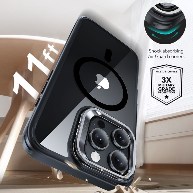 Θήκη ESR Classic Hybrid Kickstand Halolock Magsafe Case & Tempered Glass iPhone 16 Pro Max (6.9") Clear / Black