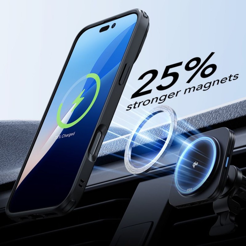 Θήκη ESR Classic Hybrid Kickstand Halolock Magsafe Case & Tempered Glass iPhone 16 Pro Max (6.9") Clear / Black