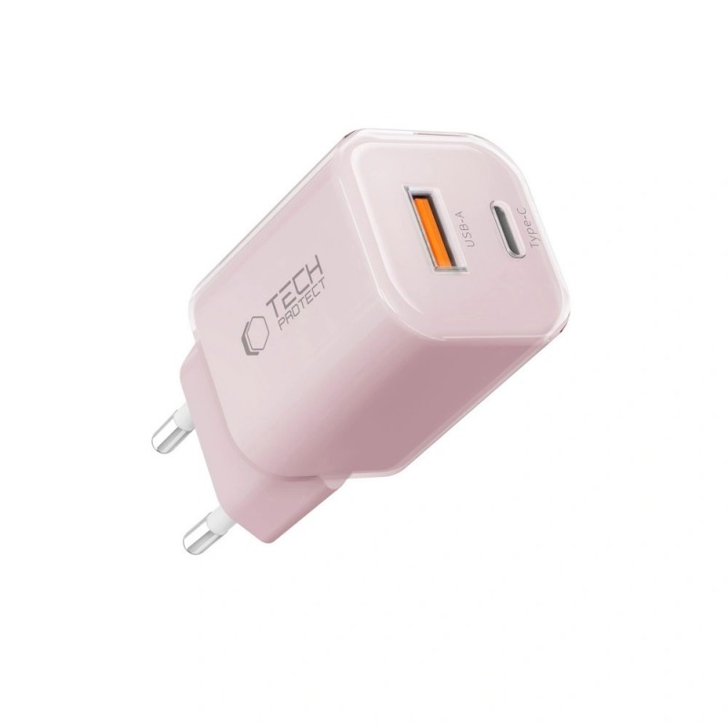 Φορτιστής Ταξιδίου Tech-Protect  33W 2-Port Network Charger Baby Pink
