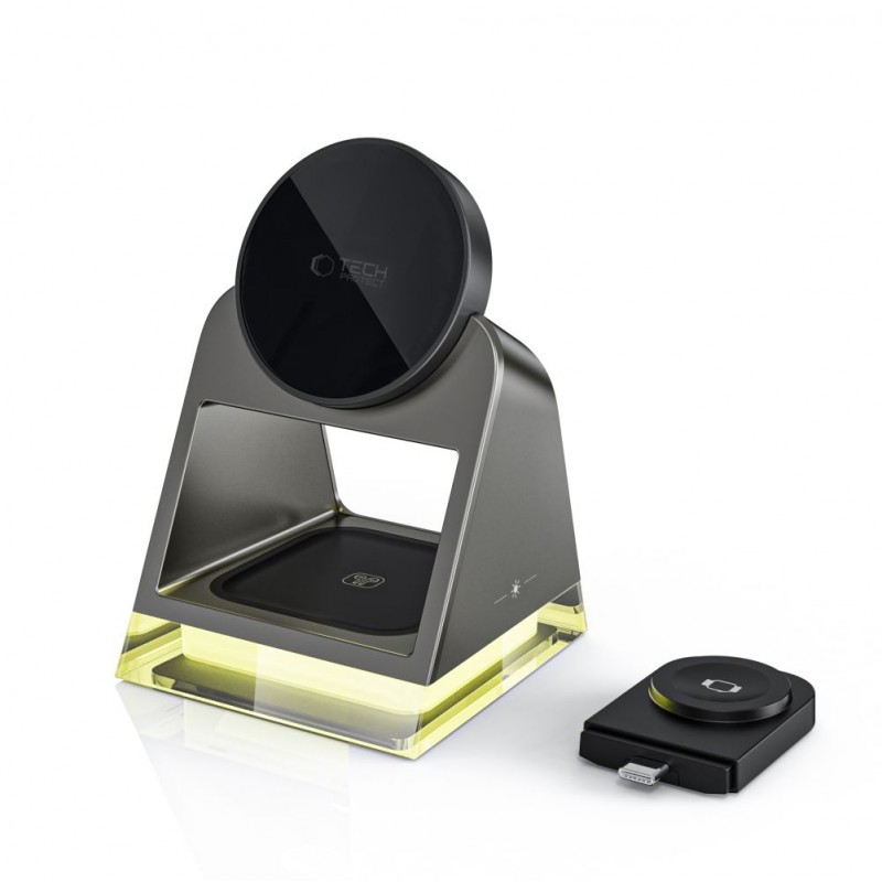 Ασύρματος Φορτιστής Tech-Protect A43 QI15W Magnetic Magsafe 3in1 Wireless Charger Black