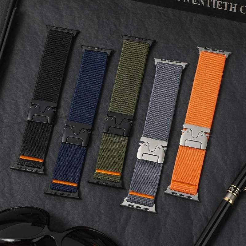Ανταλλακτικό λουράκι Tech-Protect Nylon Crasp Apple Watch 6/7/8/9/10/SE/Ultra 1/2 (44/45/46/49mm) Navy