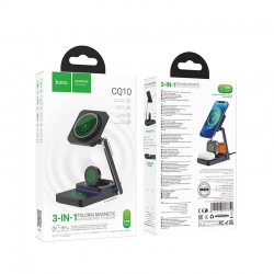 Βάση Φόρτισης Hoco CQ10 Consuelo 3in1 Black