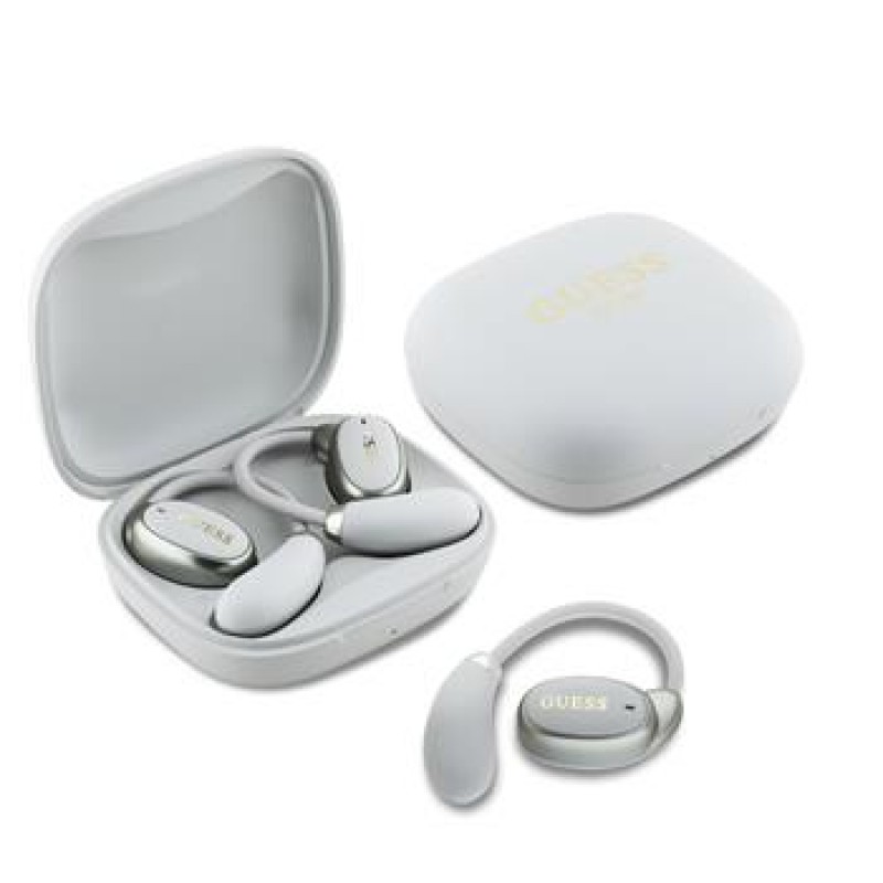 Ακουστικά Guess Satin Classic Logo OWS Wireless Earphones Beige Ακουστικά Guess Satin Classic Logo OWS Wireless Earphones Beige