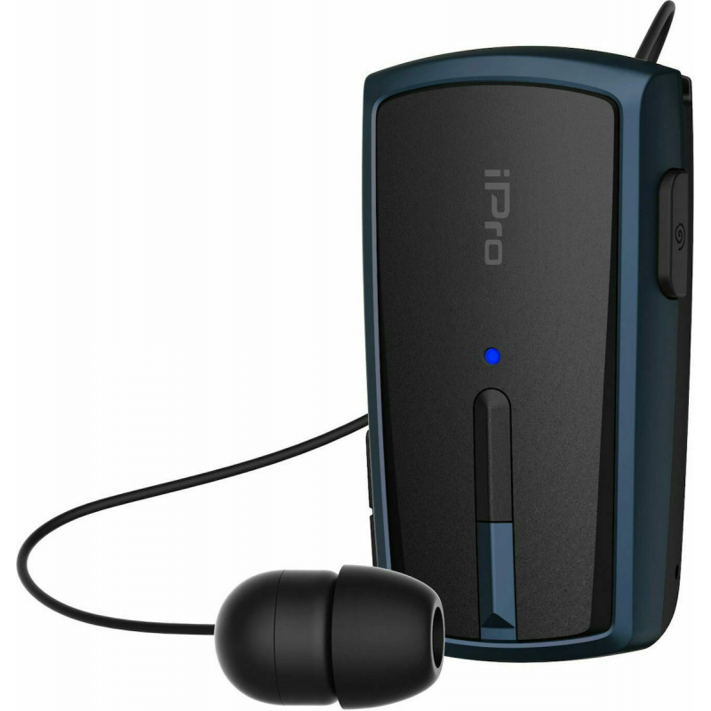 Ακουστικό Bluetooth iPro RH120 Retractable Black/Blue