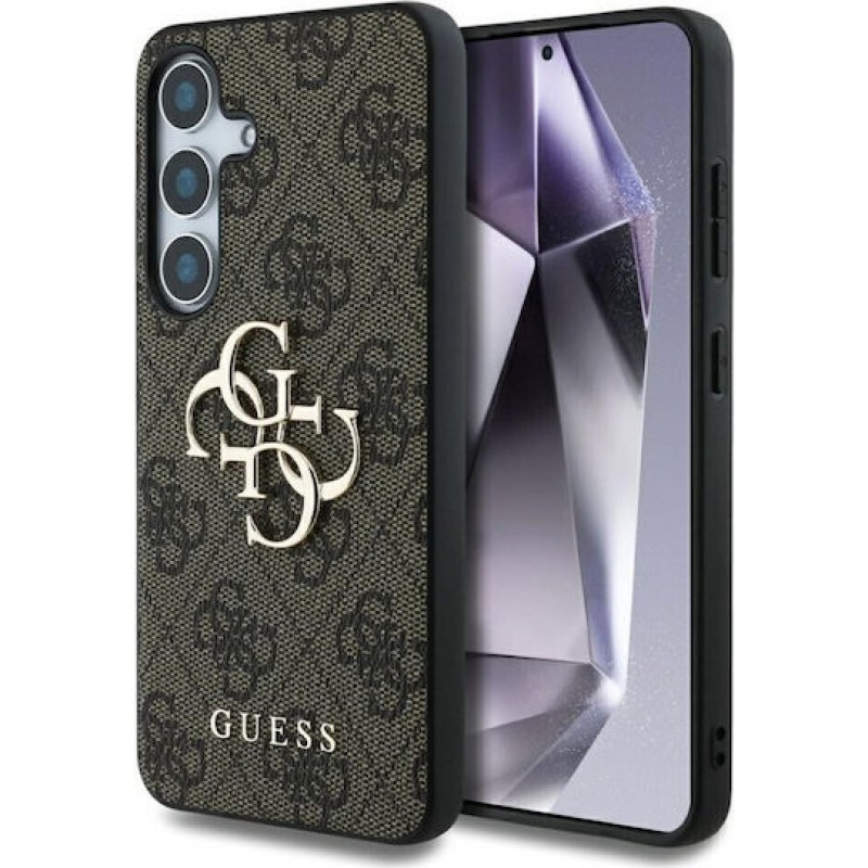Θήκη Guess PU 4G Metal Logo Case for Samsung Galaxy S25+ Plus 5G S936 Brown