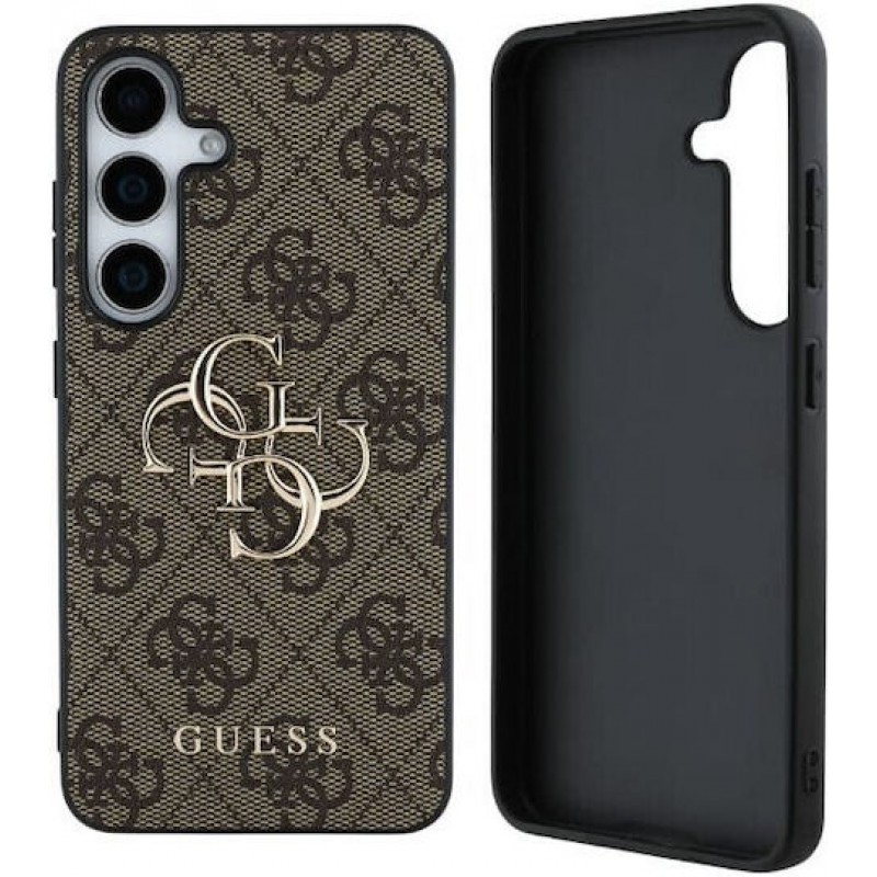 Θήκη Guess PU 4G Metal Logo Case for Samsung Galaxy S25+ Plus 5G S936 Brown