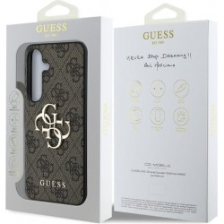 Θήκη Guess PU 4G Metal Logo Case for Samsung Galaxy S25+ Plus 5G S936 Brown