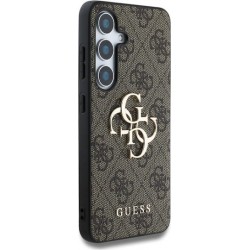 Θήκη Guess PU 4G Metal Logo Case for Samsung Galaxy S25+ Plus 5G S936 Brown