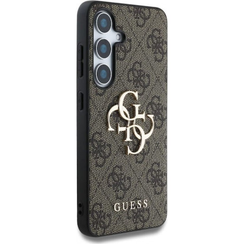Θήκη Guess PU 4G Metal Logo Case for Samsung Galaxy S25+ Plus 5G S936 Brown