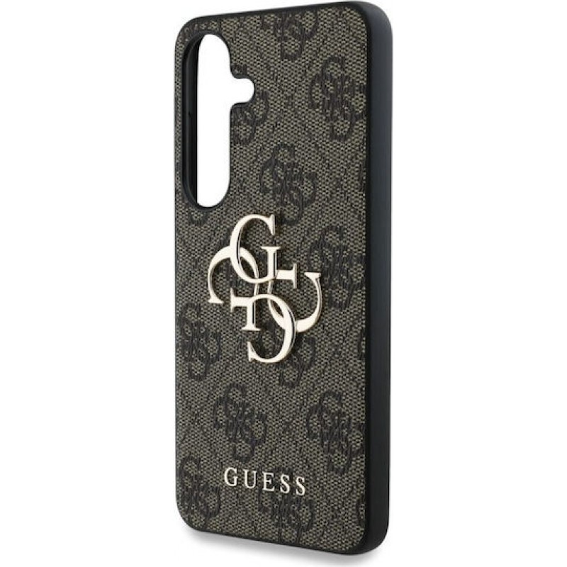 Θήκη Guess PU 4G Metal Logo Case for Samsung Galaxy S25+ Plus 5G S936 Brown