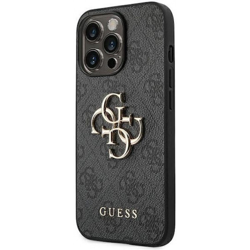 Θήκη Guess PU 4G Metal Logo Case for iPhone 14 Pro Max Grey (6.7") Grey