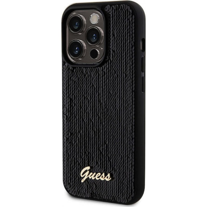 Θήκη Guess Sequin Script Logo Case for iPhone 14 Pro Max (6.7") Black