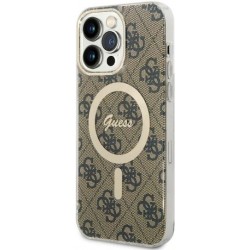 Guess IML 4G MagSafe Case for iPhone 14 Pro Max (6.7") Brown