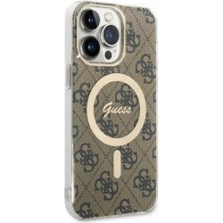 Guess IML 4G MagSafe Case for iPhone 14 Pro Max (6.7") Brown