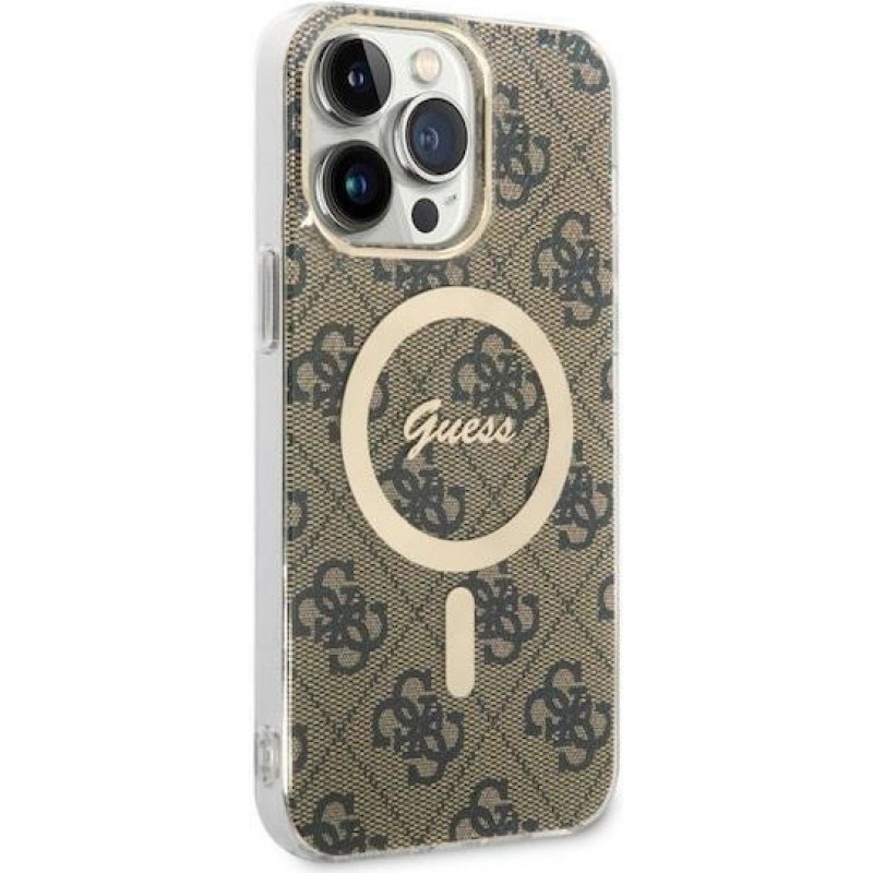 Guess IML 4G MagSafe Case for iPhone 14 Pro Max (6.7") Brown