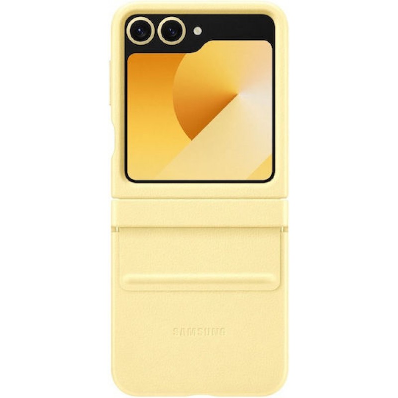 Θήκη Samsung Eco Leather KindSuit Case EF-VF741PYE Samsung Galaxy Z Flip6 SM-F741 / Flip7 FE 5G SM-761B Yellow (Original)