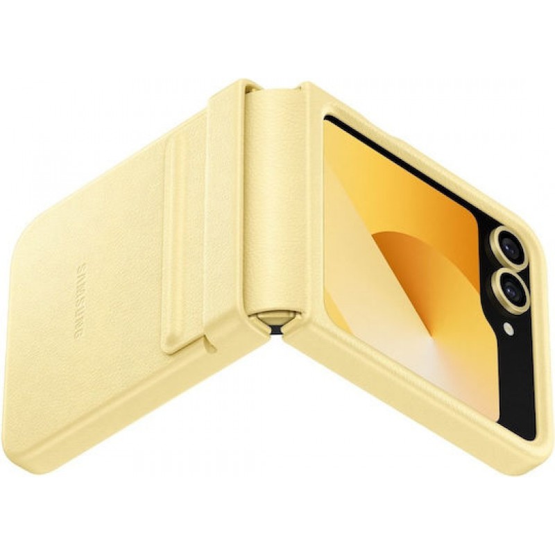 Θήκη Samsung Eco Leather KindSuit Case EF-VF741PYE Samsung Galaxy Z Flip6 SM-F741 / Flip7 FE 5G SM-761B Yellow (Original)