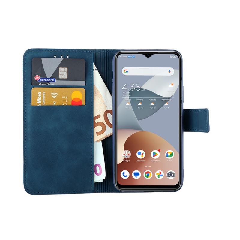Θήκη Lime Book Essential Leather Wallet Nova 5G Blue