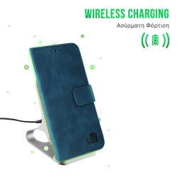 Θήκη Lime Book Essential Leather Wallet Nova 5G Blue