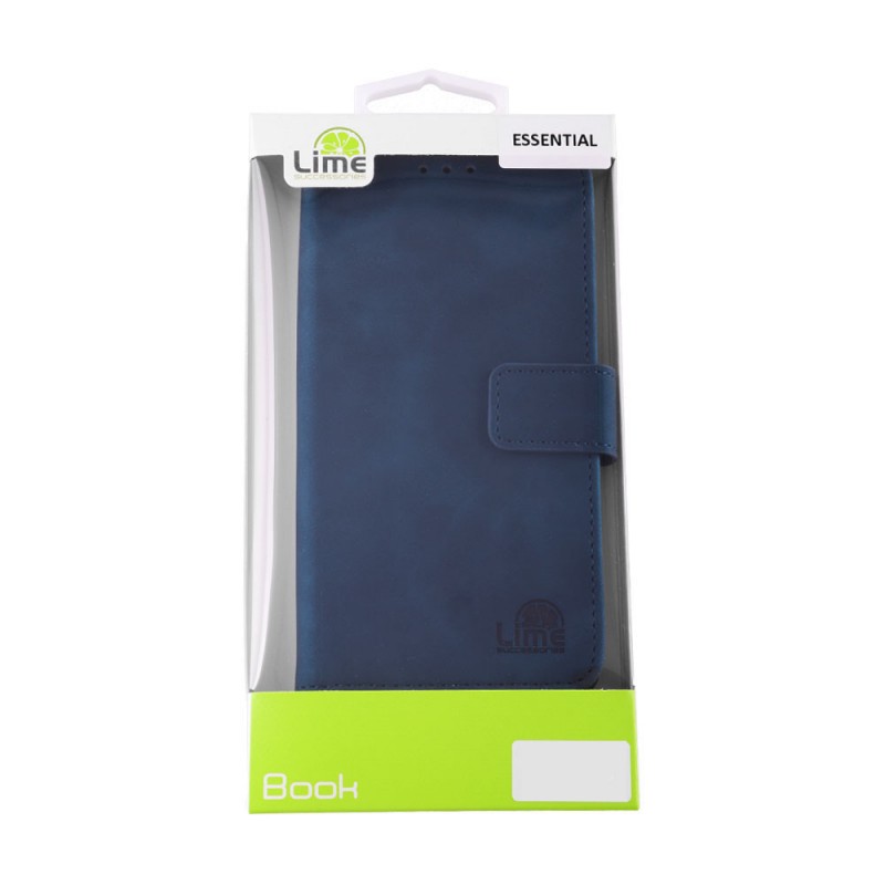 Θήκη Lime Book Essential Leather Wallet Nova 5G Blue