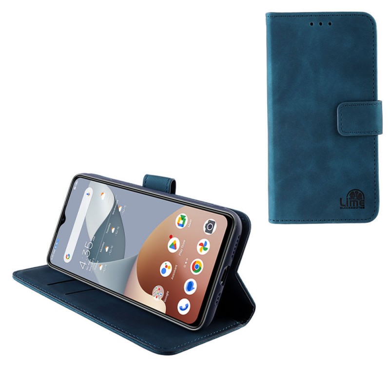 Θήκη Lime Book Essential Leather Wallet Nova 5G Blue