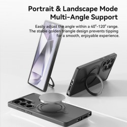 Θήκη Rock Rotating Stand Soft Touch Series Magnetic Case For Samsung Galaxy S25+ Plus 5G S938 Black