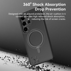 Θήκη Rock Rotating Stand Soft Touch Series Magnetic Case For Samsung Galaxy S25+ Plus 5G S938 Black