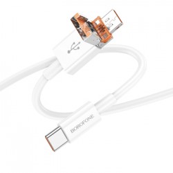 Καλώδιο Data Borofone BX102 USB + Type C to Type C - PD 60W 1m White