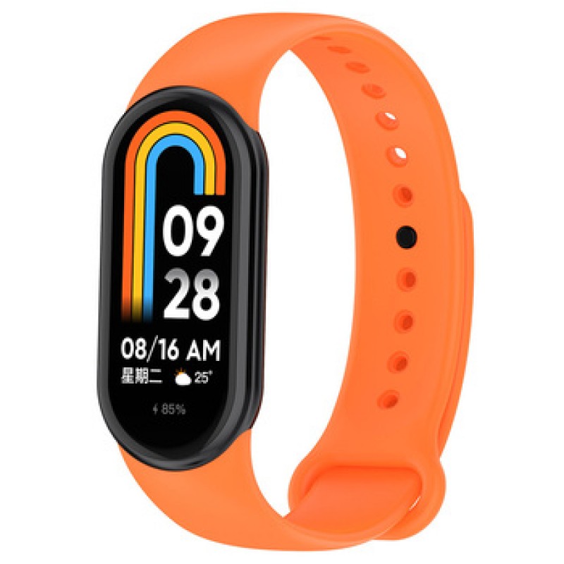 Ανταλλακτικό λουράκι Xiaomi Mi Band 8 / 9 Wristband Silicone Orange