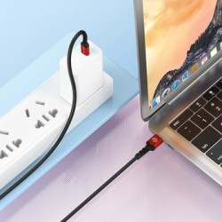 Καλώδιο Blavec Cable Raptor Braided Type-C to Type-C 2m 5A 100W Apple CarPlay/Android Auto Black-Red Καλώδιο Blavec Cable Raptor Braided Type-C to Type-C 2m 5A 100W Apple CarPlay/Android Auto Black-Red