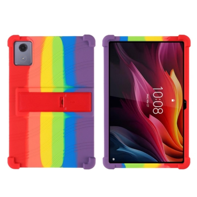 Θήκη Shockproof Silicone Tablet Protective Case With Holder Lenovo Tab K11 Plus 11.45" Rainbow Θήκη Shockproof Silicone Tablet Protective Case With Holder Lenovo Tab K11 Plus 11.45" Rainbow