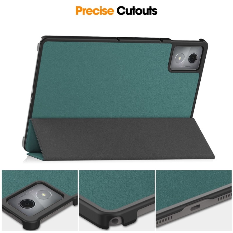Θήκη Custer Texture 3-Fold Holder Leather Smart Case Lenovo Tab K11 Plus 11.45" Green