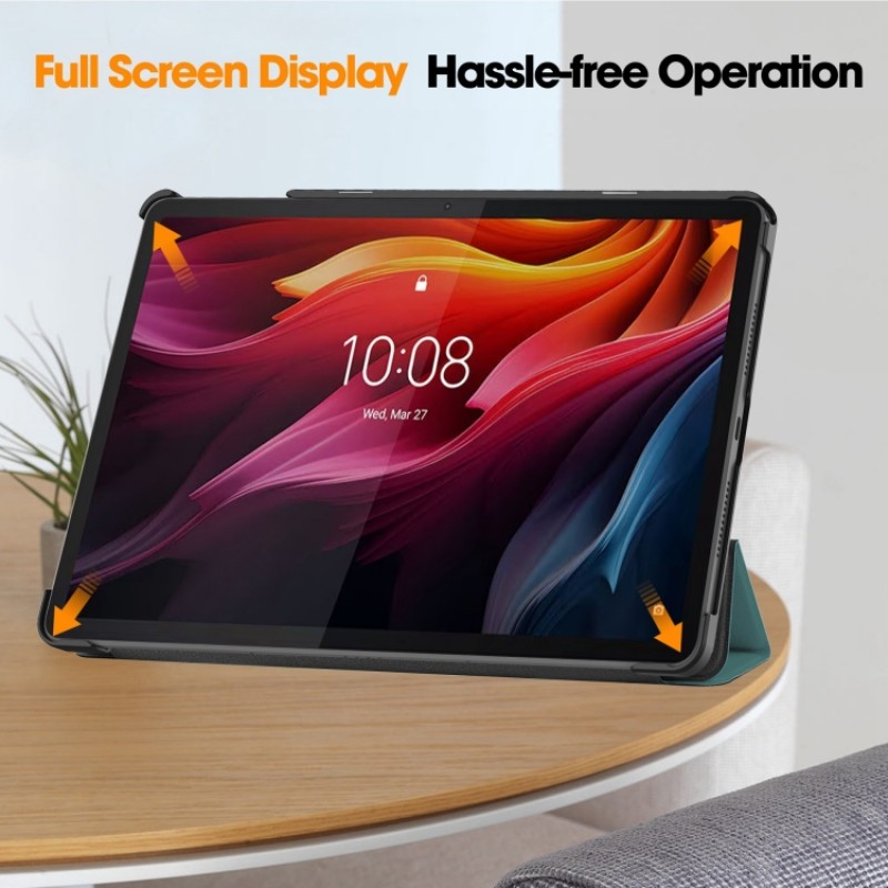 Θήκη Custer Texture 3-Fold Holder Leather Smart Case Lenovo Tab K11 Plus 11.45" Green