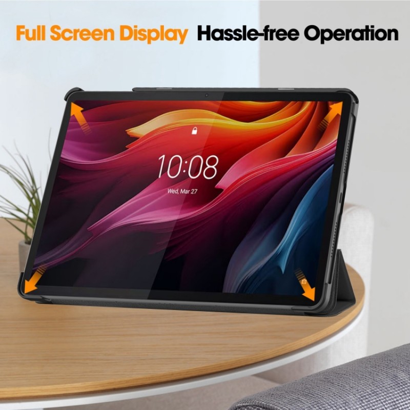 Θήκη Custer Texture 3-Fold Holder Leather Smart Case Samsung Galaxy S10 FE Plus 13.1" Black