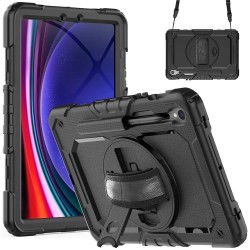 Θήκη Silicone Kickstand Tablet Cover with Hand Strap Case Samsung Galaxy Tab S10 FE Plus 13.1" Black Θήκη Silicone Kickstand Tablet Cover with Hand Strap Case Samsung Galaxy Tab S10 FE Plus 13.1" Black