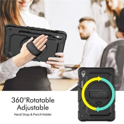 Θήκη Silicone Kickstand Tablet Cover with Hand Strap Case Samsung Galaxy Tab S10 FE Plus 13.1" Black Θήκη Silicone Kickstand Tablet Cover with Hand Strap Case Samsung Galaxy Tab S10 FE Plus 13.1" Black