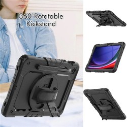 Θήκη Silicone Kickstand Tablet Cover with Hand Strap Case Samsung Galaxy Tab S10 FE Plus 13.1" Black Θήκη Silicone Kickstand Tablet Cover with Hand Strap Case Samsung Galaxy Tab S10 FE Plus 13.1" Black