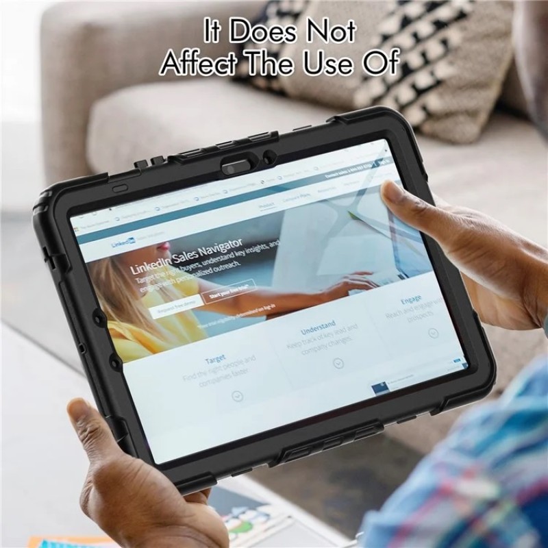 Θήκη Silicone Kickstand Tablet Cover with Hand Strap Case Samsung Galaxy Tab S10 FE Plus 13.1" Black Θήκη Silicone Kickstand Tablet Cover with Hand Strap Case Samsung Galaxy Tab S10 FE Plus 13.1" Black
