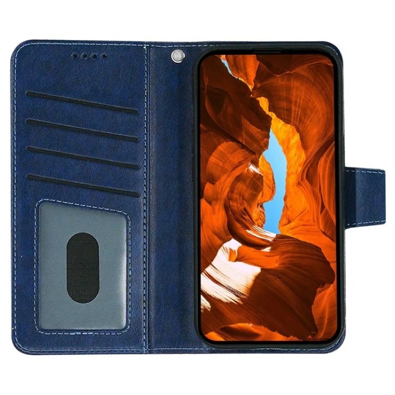 Θήκη Book Leather Wallet With Stand Card Holder Motorola Moto Edge 60 Fusion Blue