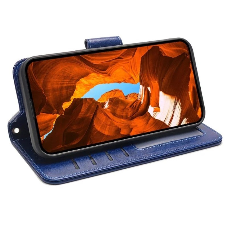 Θήκη Book Leather Wallet With Stand Card Holder Motorola Moto Edge 60 Fusion Blue