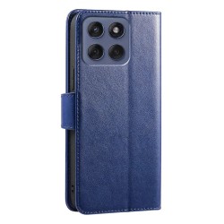 Θήκη Book Leather Wallet With Stand Card Holder Motorola Moto Edge 60 Fusion Blue