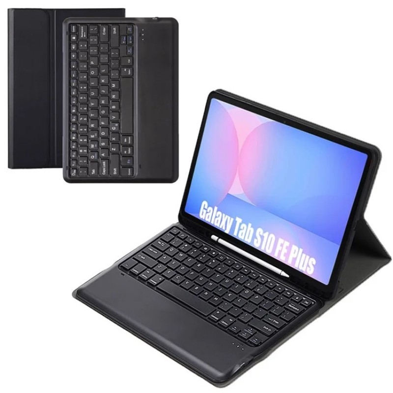 Θήκη Πληκτρολογίου/ Υποδοχή Γραφίδας & Keyboard with TouchPad Samsung Galaxy Tab S10 FE+ Black Θήκη Πληκτρολογίου/ Υποδοχή Γραφίδας & Keyboard with TouchPad Samsung Galaxy Tab S10 FE+ Black