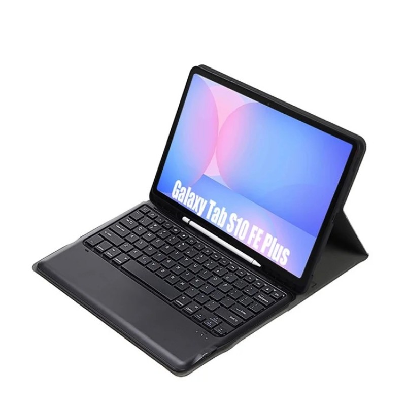 Θήκη Πληκτρολογίου/ Υποδοχή Γραφίδας & Keyboard with TouchPad Samsung Galaxy Tab S10 FE+ Black Θήκη Πληκτρολογίου/ Υποδοχή Γραφίδας & Keyboard with TouchPad Samsung Galaxy Tab S10 FE+ Black