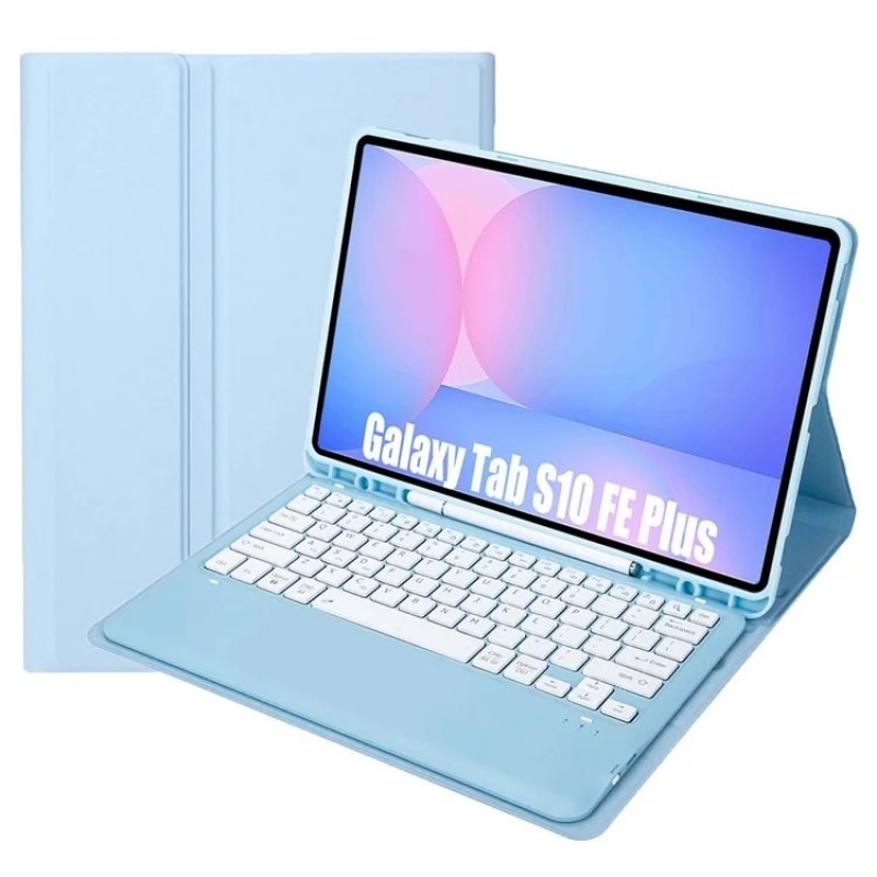 Θήκη Πληκτρολογίου/ Υποδοχή Γραφίδας & Keyboard with TouchPad Samsung Galaxy Tab S10 FE+ Blue Θήκη Πληκτρολογίου/ Υποδοχή Γραφίδας & Keyboard with TouchPad Samsung Galaxy Tab S10 FE+ Blue