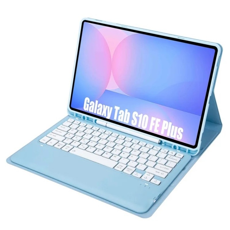 Θήκη Πληκτρολογίου/ Υποδοχή Γραφίδας & Keyboard with TouchPad Samsung Galaxy Tab S10 FE+ Blue Θήκη Πληκτρολογίου/ Υποδοχή Γραφίδας & Keyboard with TouchPad Samsung Galaxy Tab S10 FE+ Blue