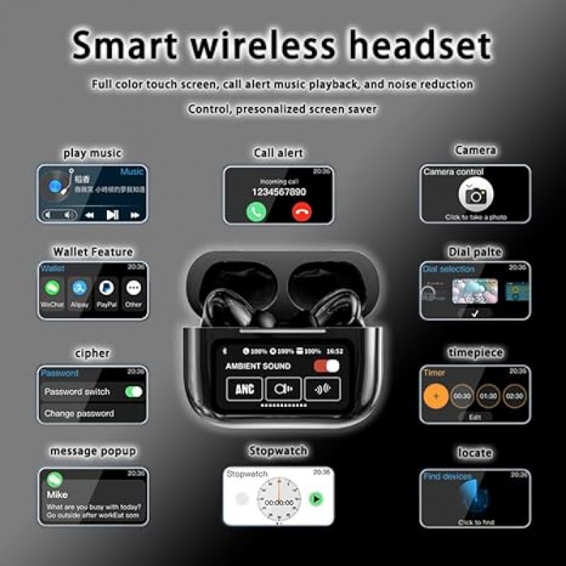 Ακουστικό Bluetooth TWS A9 Pro Wireless Headset Black Ακουστικό Bluetooth TWS A9 Pro Wireless Headset Black