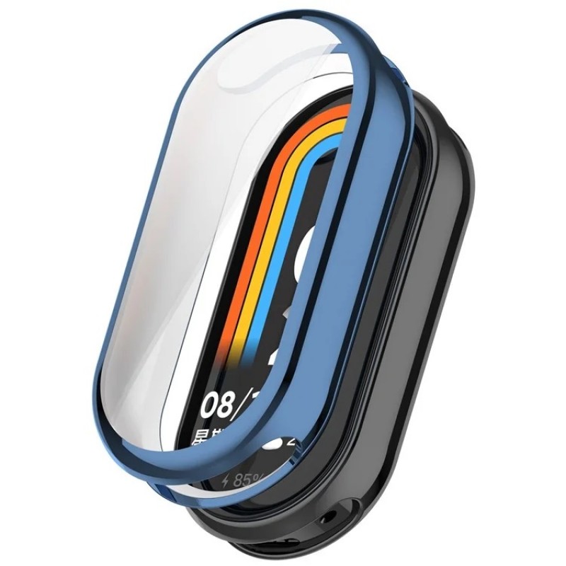 Θήκη Electroplated TPU Full Screen Cover Xiaomi Band 9 / 9 NFC Blue