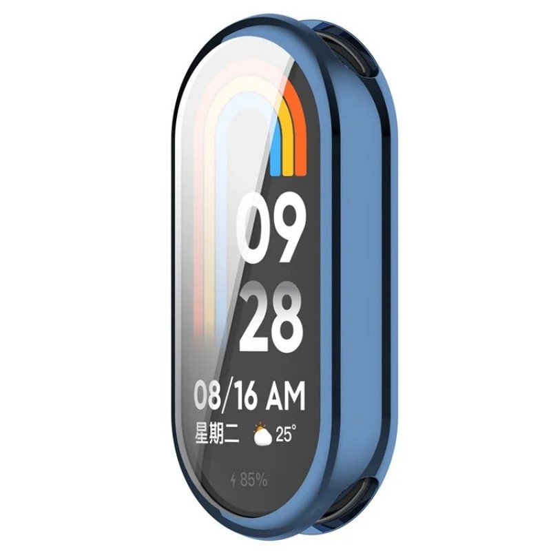 Θήκη Electroplated TPU Full Screen Cover Xiaomi Band 9 / 9 NFC Blue