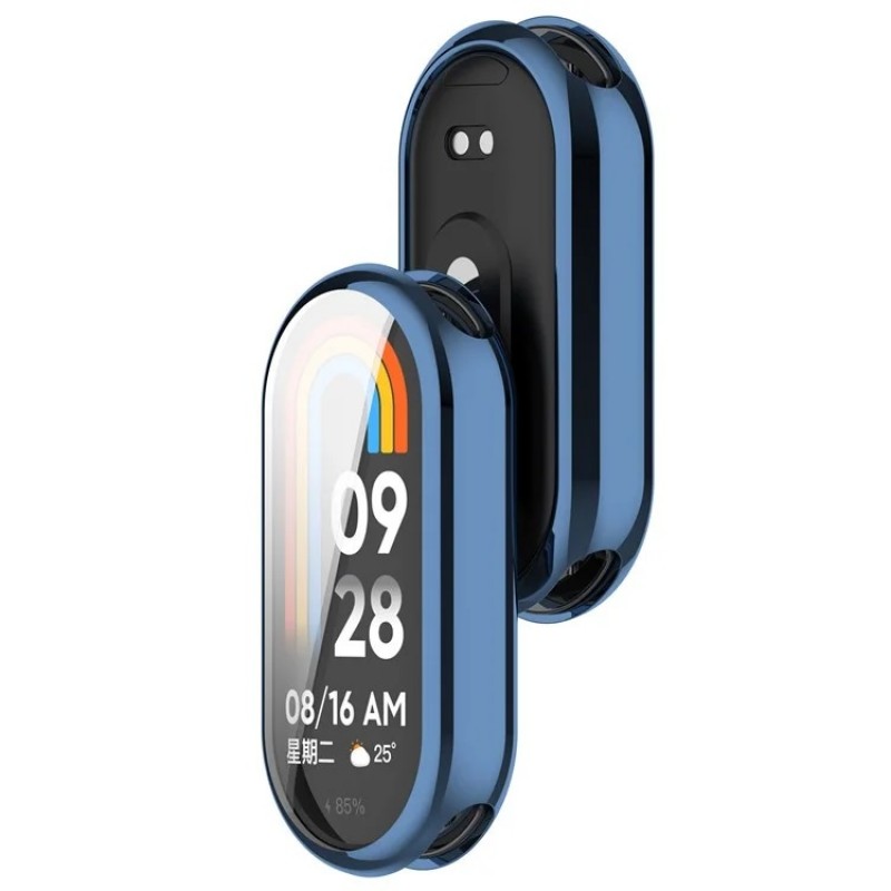 Θήκη Electroplated TPU Full Screen Cover Xiaomi Band 9 / 9 NFC Blue
