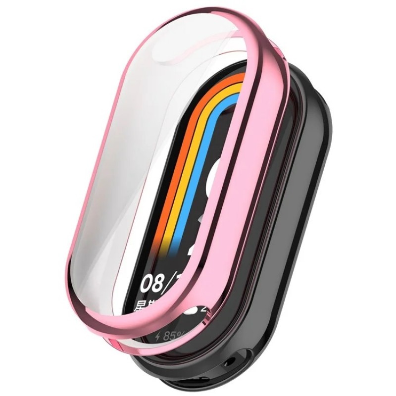 Θήκη Electroplated TPU Full Screen Cover Xiaomi Band 9 / 9 NFC Pink